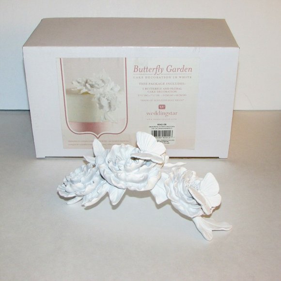 NEW Wedding Cake Topper BUTTERFLY GARDEN Bridal Decor Cottagecore - Picture 3 of 11